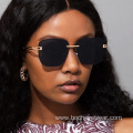 New Retro polygon Sunglasses women's fashion European and American metal small frame sunglasses